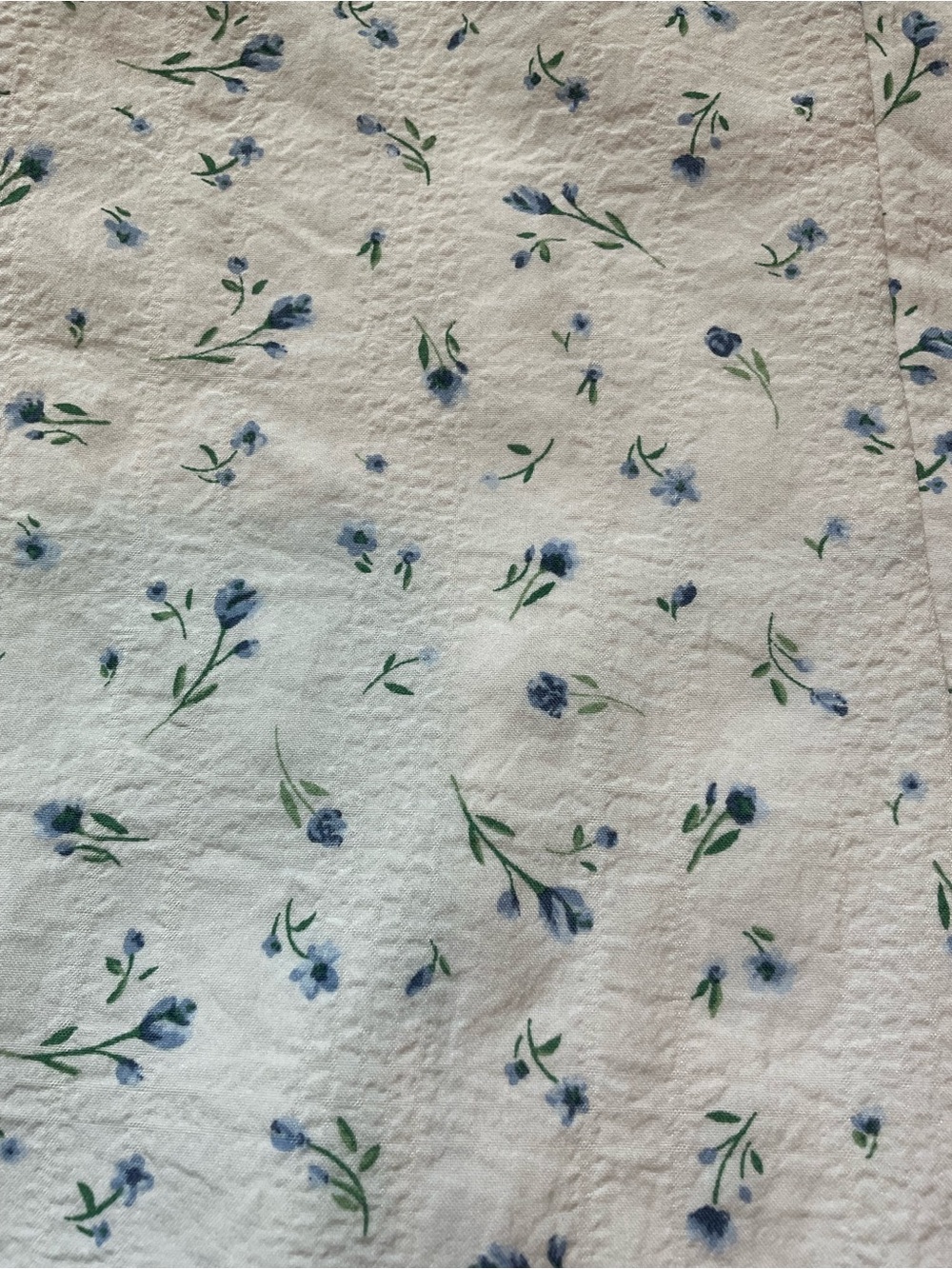 H&M Divided White with Blue Floral Square-Neck Mini Dress - Picture 10 of 14